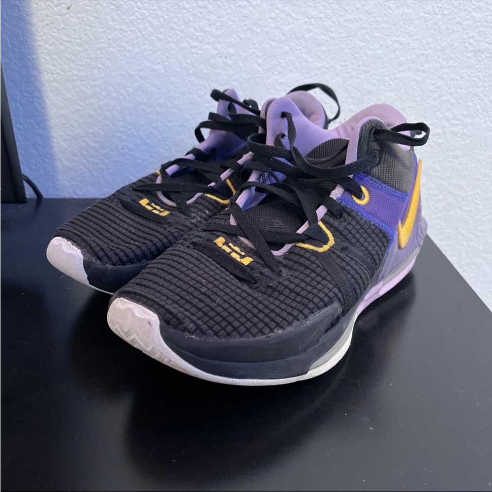 Nike Black and Purple Athletic Shoes
